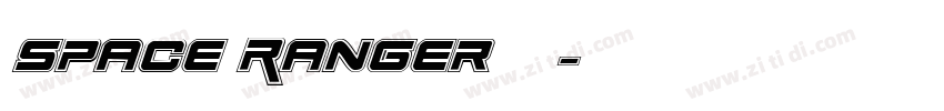 Space Ranger字体字体转换